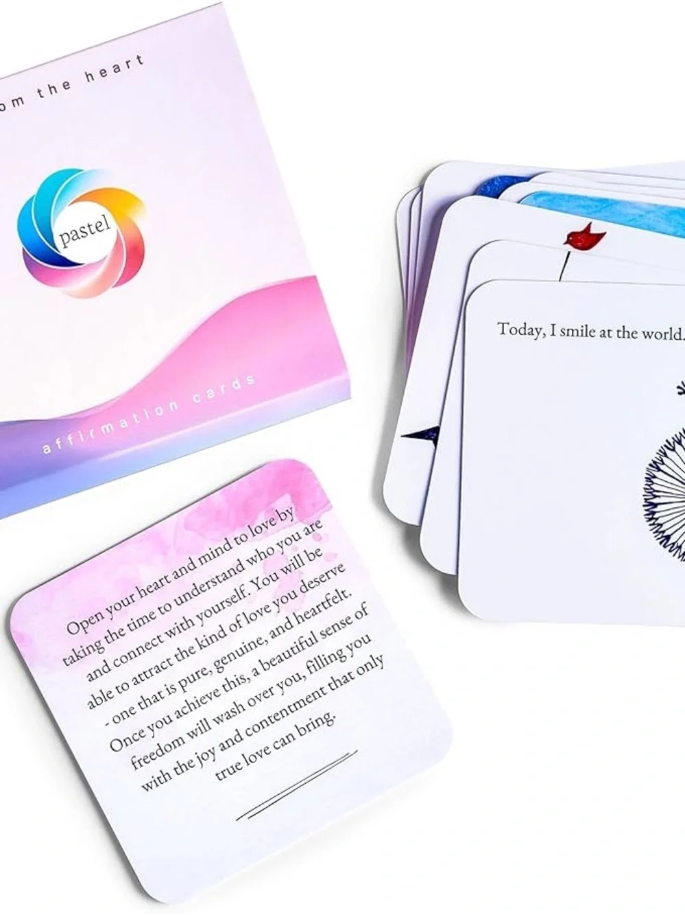 NWOT Pastel Affirmation Cards 46pc Inspirational Motivational Mindfulness - Picture 2 of 16